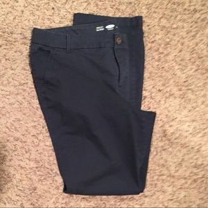 Navy boot cut khakis